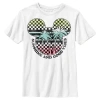 Mickey & Friends Boy's  Checkered Sunshine And Good Vibes  Graphic T-shirt In White