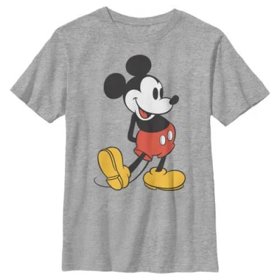 Mickey & Friends Kids' Boy's  Large Pose  Graphic T-shirt In Gray