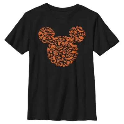Mickey & Friends Kids' Boy's  Mickey And Friends Halloween Silhouette  Graphic T-shirt In Black