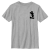 Mickey & Friends Boy's  Mickey Mouse Pocket Silhouette  Graphic T-shirt In Gray