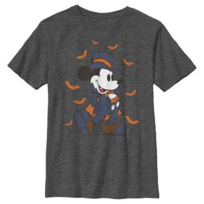 Mickey & Friends Kids' Boy's  Mickey Mouse The Vampire  Graphic T-shirt In Gray
