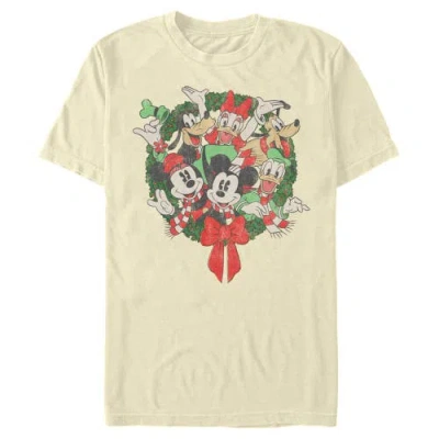 Mickey & Friends Christmas Group Shot Wreath  Graphic T-shirt In Sand