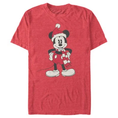 Mickey & Friends Christmas Santa Hat Mickey  Graphic T-shirt In Red
