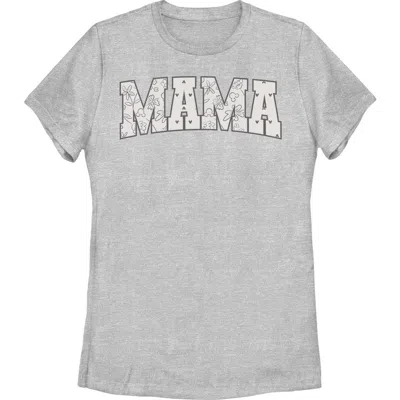 Mickey & Friends Collegiate Mama Patterns  Graphic T-shirt In Gray