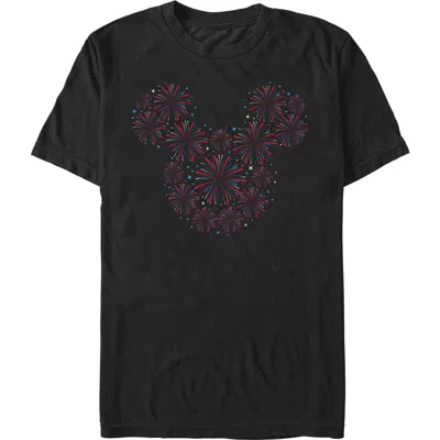Mickey & Friends Fireworks Logo Graphic T-shirt In Black