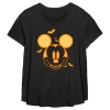 Mickey & Friends Halloween Pumpkin Face  Graphic T-shirt In Black
