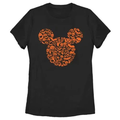 Mickey & Friends Halloween Silhouette  Graphic T-shirt In Black
