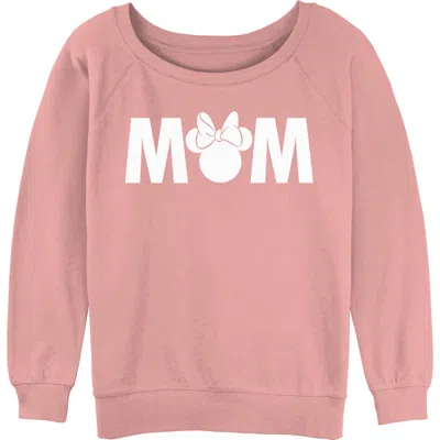 Mickey & Friends Junior's  Mother's Day Minnie Mouse Mom Sweatshirt In Pink