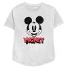Mickey & Friends Mickey Mouse Retro Headshot  Graphic T-shirt In White