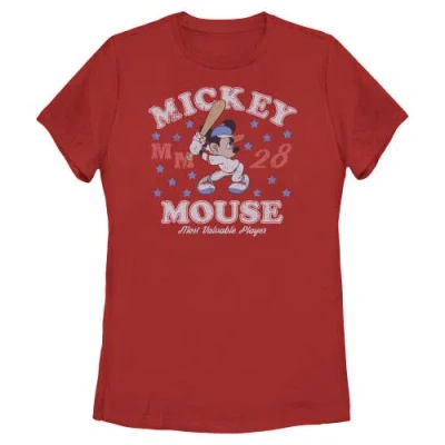 Mickey & Friends Most Valuable Baseball Player Graphic T-shirt In Red