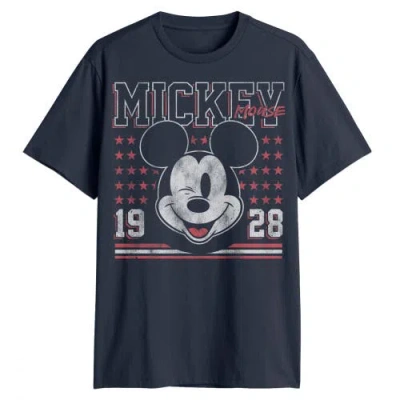 Mickey & Friends Retro 1928 Wink Face Graphic T-shirt In Navy Blue