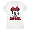 Mickey & Friends Retro Minnie Mouse Big Face  Graphic T-shirt In White