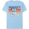 Mickey & Friends Retro Pluto And Mickey Mouse  Graphic T-shirt In Blue
