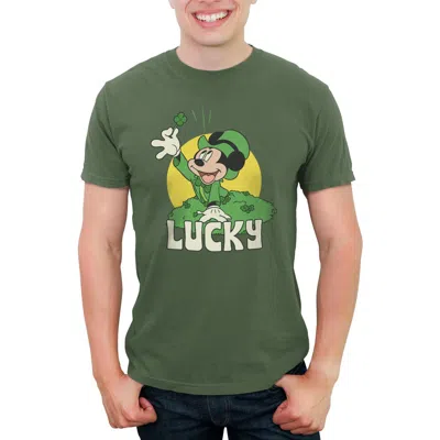 Mickey & Friends St. Patrick's Day Mickey Lucky 4 Leaf Clover  Graphic T-shirt In Green