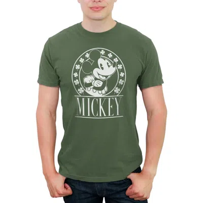 Mickey & Friends St. Patrick's Day Shamrock Circle  Graphic T-shirt In Green