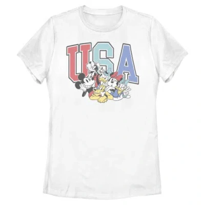 Mickey & Friends The American Dream Team Graphic T-shirt In White