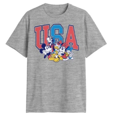 Mickey & Friends The Best American Friends Graphic T-shirt In Sport Grey