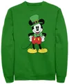 Mickey Classic Men's Dublin Mickey Crew Fleece Pullover Sweatshirt In Kelly