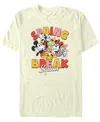 Mickey Classic Men's Spring Break Squad Short Sleeve T-shirt In Natural