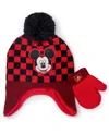 Mickey Mouse Toddler Boys 2-piece Beanie And Mitten Set In Multi