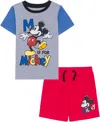 Mickey Mouse Toddler Boys 2-piece Graphic T-shirt And Shorts Set In Athletic Heather