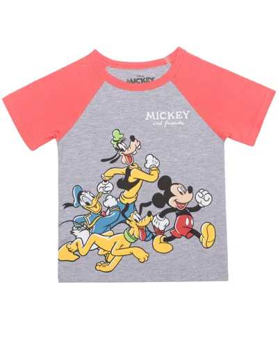 Mickey Mouse Babies' Toddler Boys Short Sleeve T-shirt In Gray