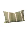 Mickler & Co. Lumbar Pillow In Cream/avocado Green