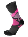 Mico Abstract-pattern Crew Socks In Gray