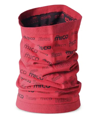 Mico Logo-print Neck Warmer In Red