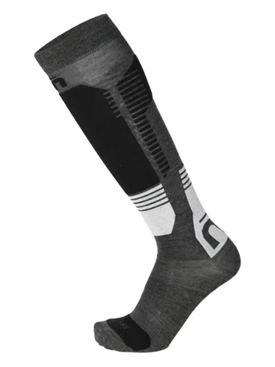 Mico Panelled Knee-high Socks In Gray
