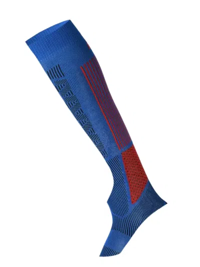 Mico Patterned Knee-high Socks In Blue