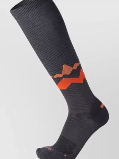 Mico Trek Medium Weight Ribbed Knee Socks In Multi