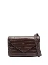 Micoli Intasca Crocodile-effect Crossbody Bag In Brown