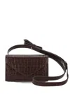 Micoli Intasca Crocodile-effect Mini Bag In Brown