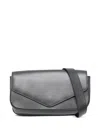 Micoli Medium Giornal Flap Crossbody Bag In Gray
