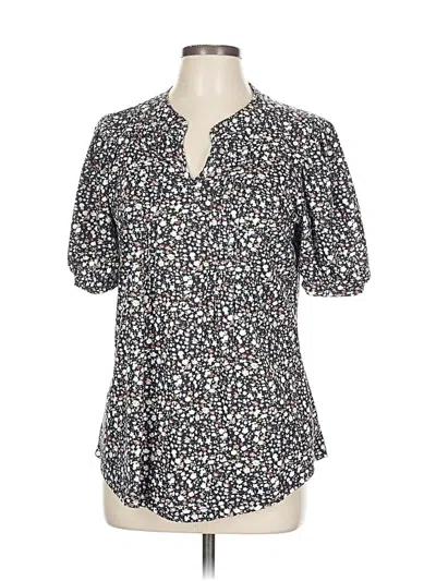 Pre-owned Micoson Short Sleeve Blouse In Black