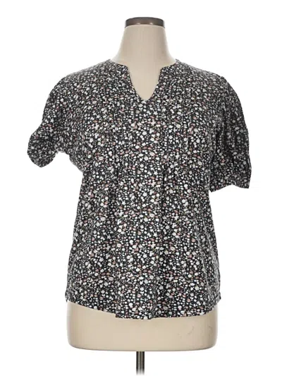 Pre-owned Micoson Short Sleeve Henley Shirt In Silver