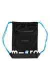 Micro Kickboard Drawstring-closure Logo Backpack In Black