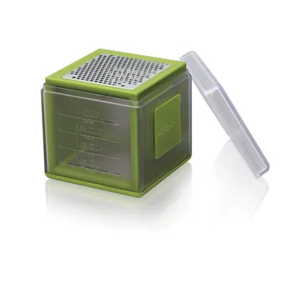Microplane 3-in-1 Cube Grater With Fine, Ribbon, And Coarase Blades In Green