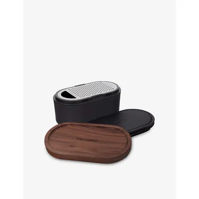 Microplane Anthracite And Walnut Grate And Store Wooden Cheese Grater