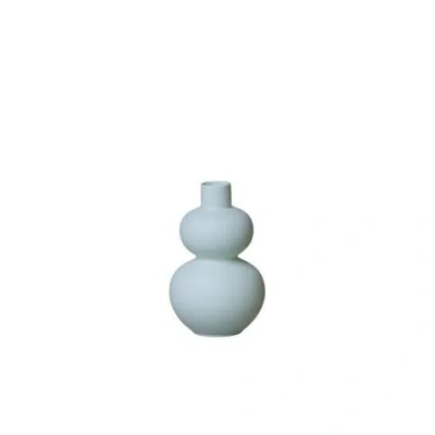 Middle Kingdom Matte Porcelain Mini Double Lobed Vase In Blue