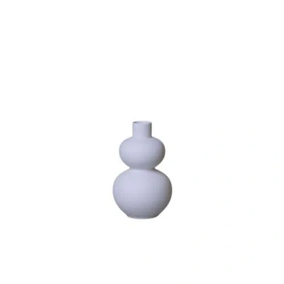Middle Kingdom Matte Porcelain Mini Double Lobed Vase In Purple