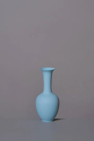 Middle Kingdom Miniature Porcelain Lotus Vase In Denim
