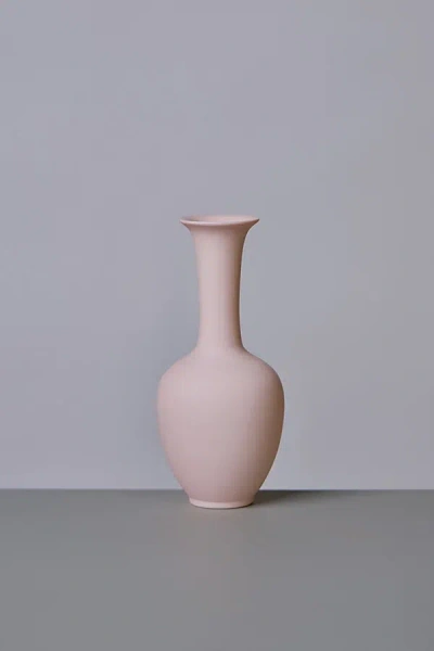 Middle Kingdom Miniature Porcelain Lotus Vase In Dusty Pink