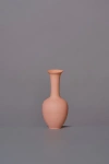 Middle Kingdom Miniature Porcelain Lotus Vase In Orange