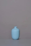 Middle Kingdom Miniature Porcelain Plum Vase In Denim