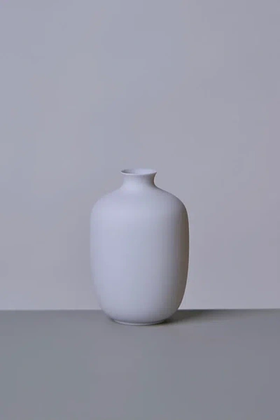 Middle Kingdom Miniature Porcelain Plum Vase In Lilac Grey