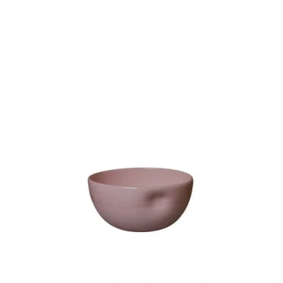 Middle Kingdom Unique Series Thumb Print Porcelain Bowl In Dusty Pink - Medium