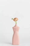 Middle Kingdom X Foekje Fleur Porcelain Curvy Vase In Dusty Pink