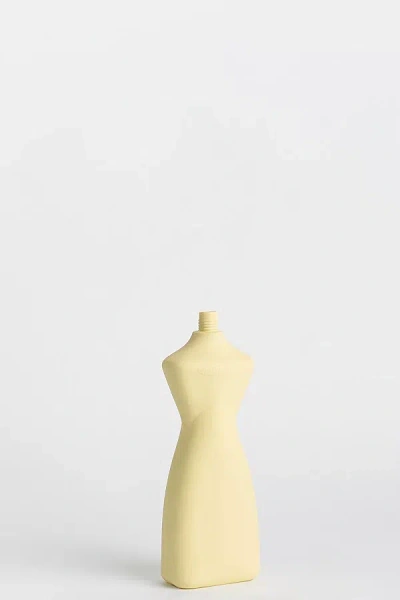 Middle Kingdom X Foekje Fleur Porcelain Curvy Vase In Lemon Yellow